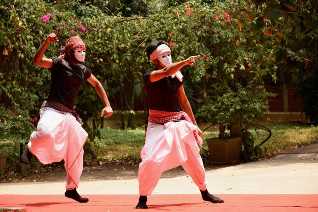 Students during a performance.