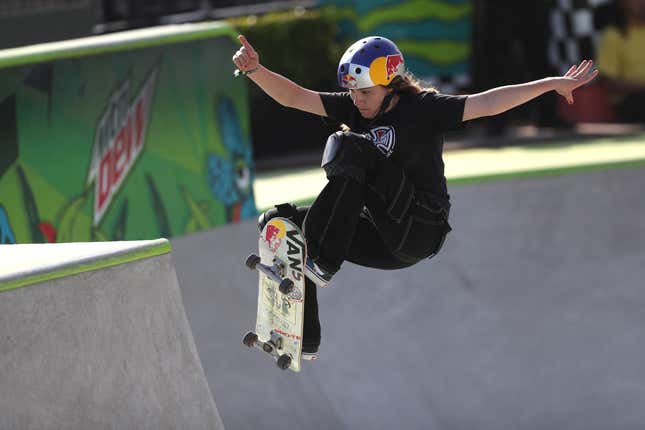 Olympic skateboarder Brighton Zeuner.