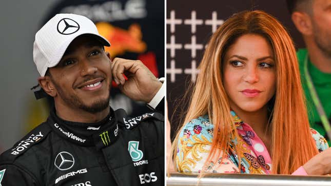 Image for article titled Are Shakira and Lewis Hamilton Off to the Races?