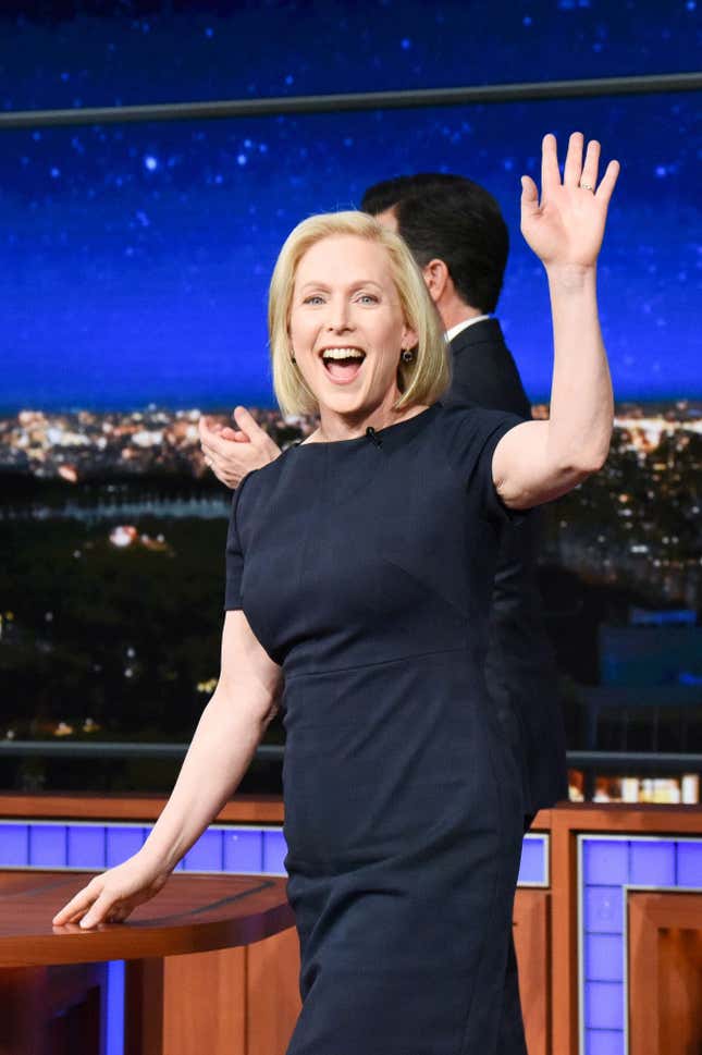 Gillibrand on the Colbert show.