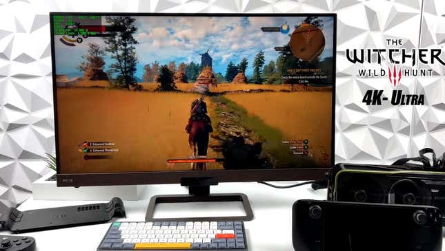 A Steam Deck outputs Witcher 3 in 4K thanks to a $1,000 graphics card upgrade.