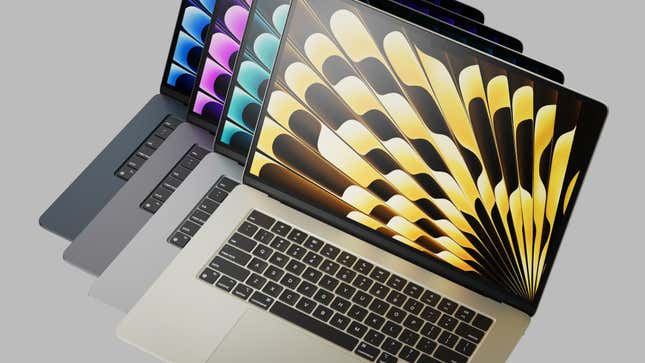 15-inch M2 MacBook Air in four different color options