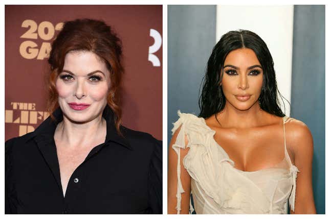 Image for article titled Please Let Kim Kardashian Triumph In This Non-Existent Beef With Debra Messing