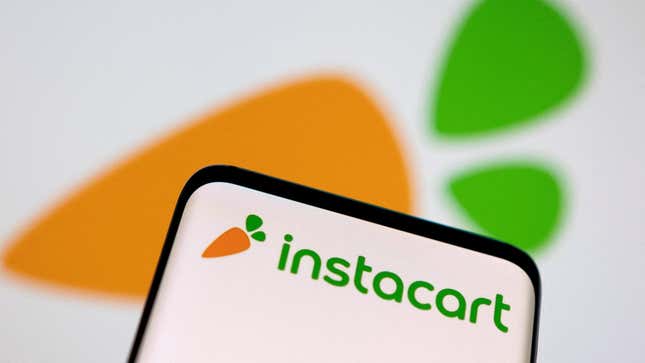  Smartphone with displayed Instacart logo is seen in this illustration taken March 25, 2022. 