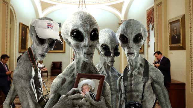 Image for article titled Aliens Making First Contact Excitedly Ask To Meet Princess Di