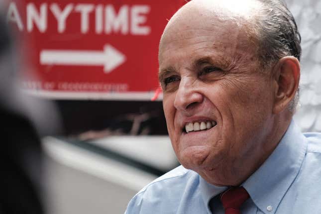 Image for article titled Forget How Many Times a Person Should Bathe and Watch Rudy Giuliani Shave in a Public Restaurant
