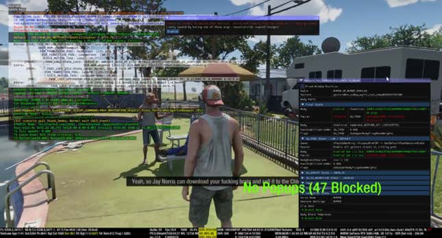 Imagen filtrada de GTA 6, en la que se puede ver el juego aún en desarrollo.
