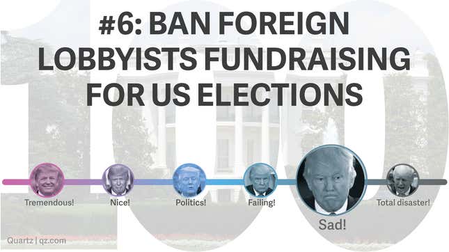 Image for article titled Trump made 28 promises for his first 100 days. We made him a scorecard