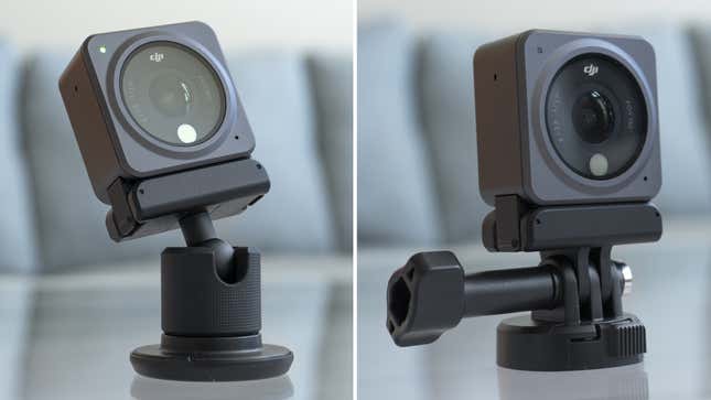 Simpler accessories magnetically attach to the Action 2 as well, including tripod and GoPro mounts.