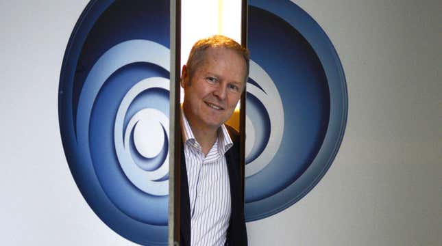 Ubisoft CEO Yves Guillemot opens a door in the company's Paris headquarters. 