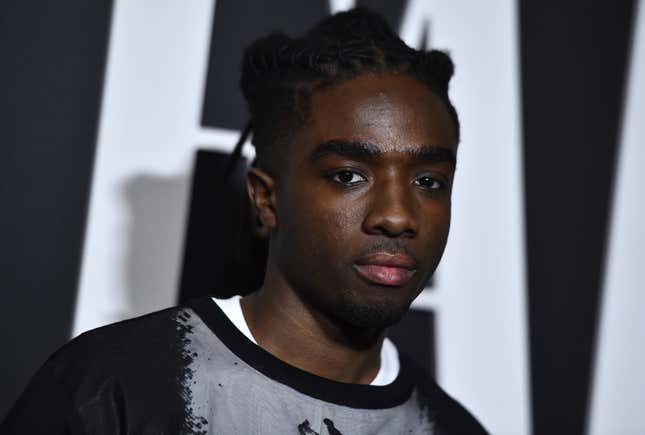 Caleb McLaughlin arrives at the Vanity Fair Future of Hollywood event, Thursday, March 24, 2022, at Mother Wolf in Los Angeles.
