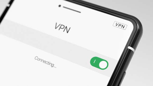 Connecting to a VPN on a smartphone