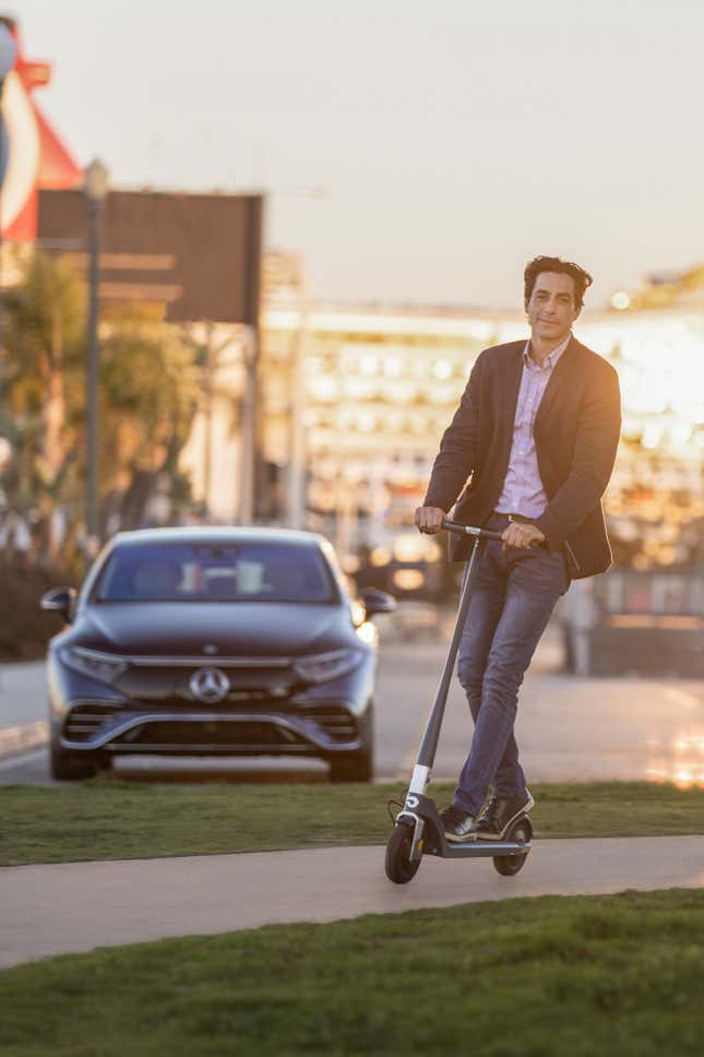 Image for article titled Buy This Special Edition Mercedes EQS and Get a Free Electric Scooter, For a Year