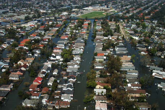 New Orleans the week after Katrina hit landfall.