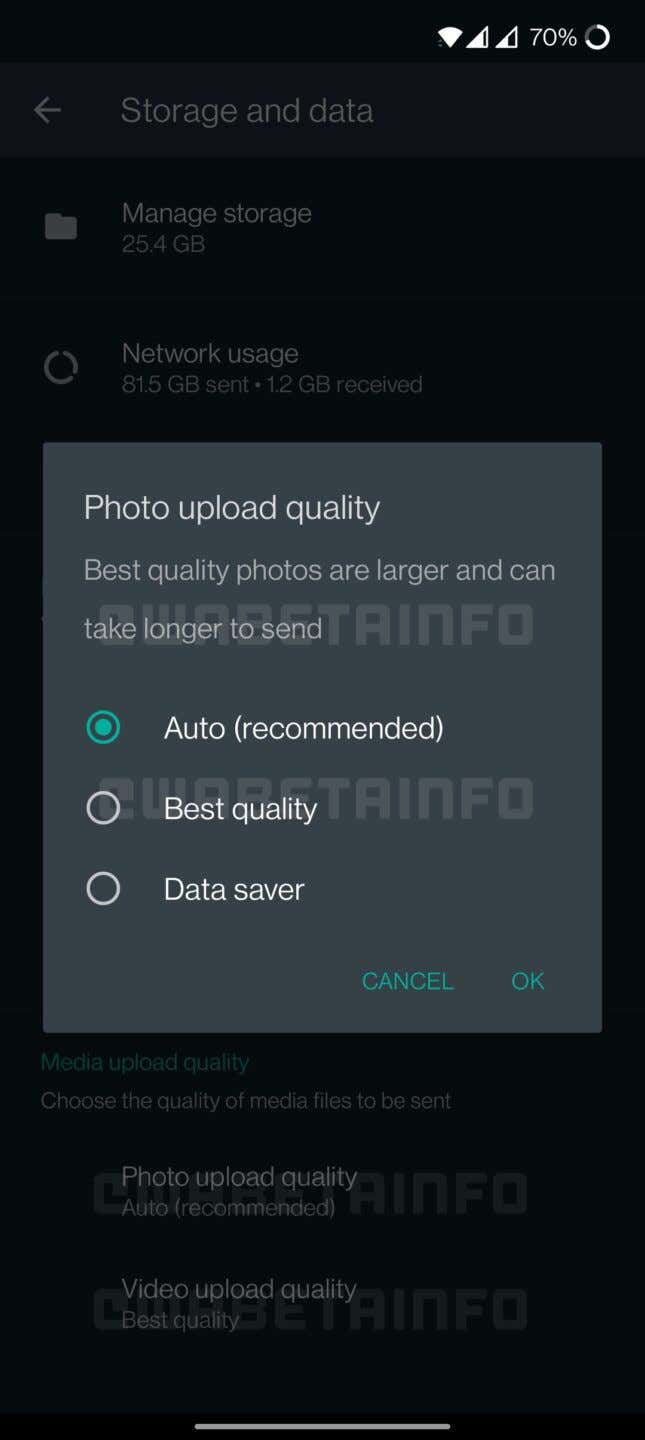 Imagen para el artículo titulado WhatsApp permitirá enviar imágenes y vídeos con hasta tres tipos de compresión