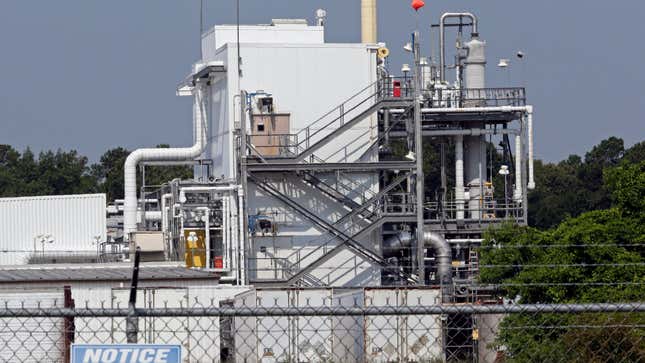 The Chemours Company’s PPA facility at the Fayetteville Works plant near Fayetteville, N.C. where the chemical known as GenX, a PFAS, is produced, on June 15, 2018.