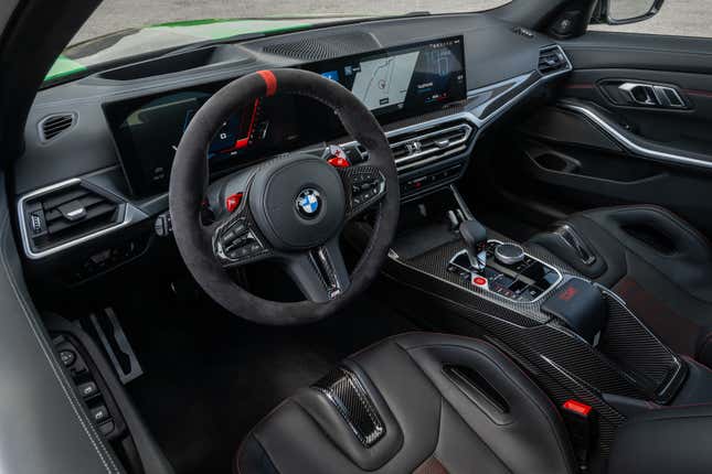 The cockpit of the BMW M3 CS 2024