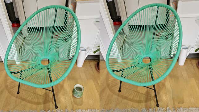 El jarrón ha desaparecido, aunque el sistema de borrado de objetos aun no está al nivel de Photoshop.