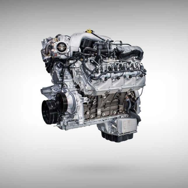 The new High-Output 7.3-liter Power Stroke turbodiesel V8.