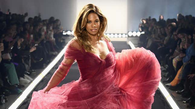 Laverne Cox walks the runway for the 11 Honore fashion show during New York Fashion Week: The Shows on February 6, 2019 in New York City. 