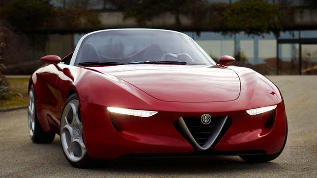 A photo of the Alfa Romeo 2uettottanta Concept car. 