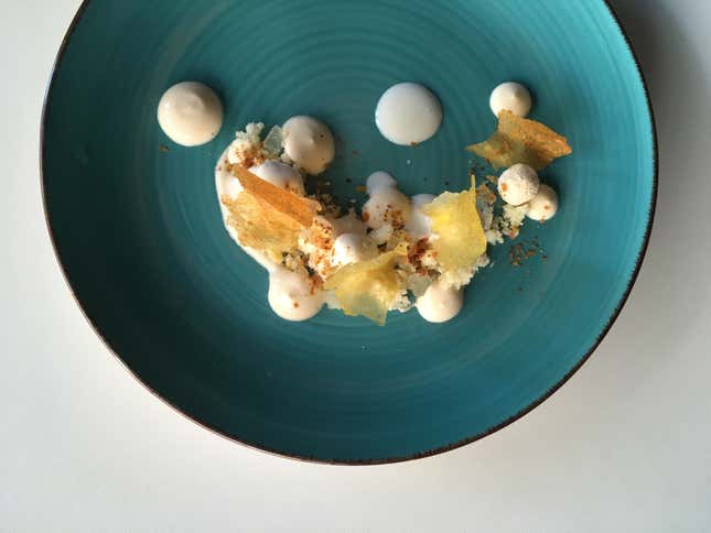 Chef Kobo - Amasi spheres and pap tuiles