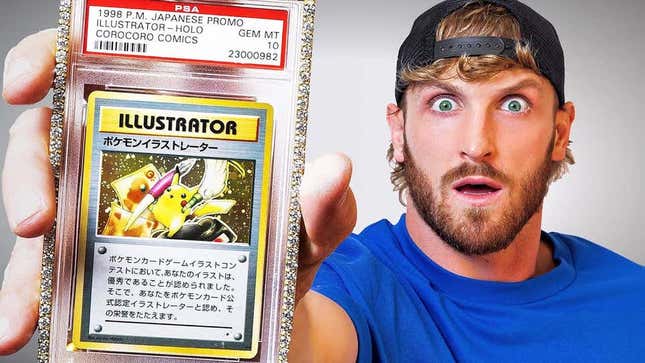 Imagen para el artículo titulado Logan Paul convierte la carta Pokémon más cara del mundo en un NFT