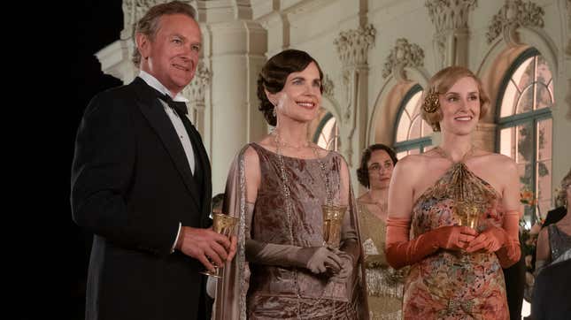 Hugh Bonneville, Elizabeth McGovern, and Laura Carmichael in Downton Abbey: A New Era