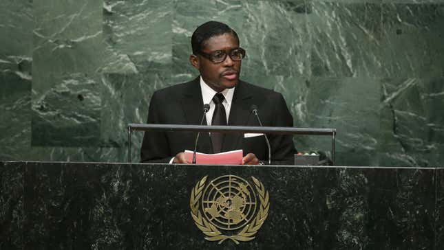 Teodoro Nguema Obiang Mangue, Vice-President of Equatorial Guinea.
