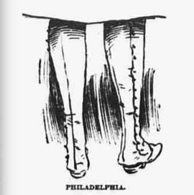 Drawing of lady's legs in bikewear