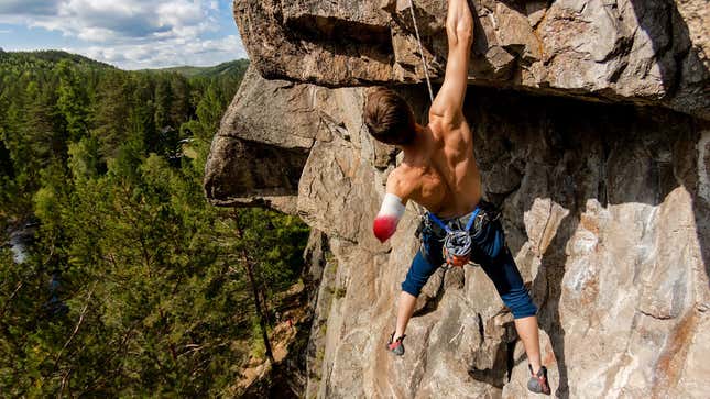 Image for article titled Cautious Rock Climber Cuts Off Arm To Prevent It From Getting Pinned Underneath Fallen Boulder