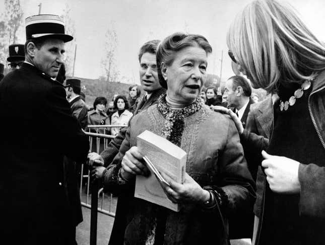 Simone de Beauvoir in 1972.