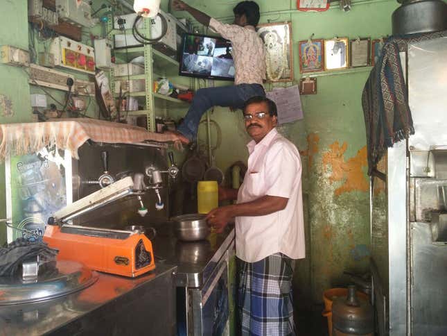 Ravi’s soda factory in Adambakkam, West Chennai.