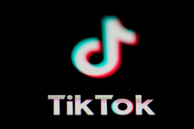 FILE - The icon for the video sharing TikTok app is seen on a smartphone, on Feb. 28, 2023. European regulators slapped TikTok with a $368 million fine on Friday, Sept. 15, 2023, for failing to protect children&#39;s privacy, the first time that the popular short video-sharing app has been punished for breaching Europe&#39;s strict data privacy rules. (AP Photo/Matt Slocum, File)