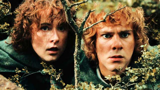 Dominic Monaghan and Billy Boyd in The Lord of the Rings.