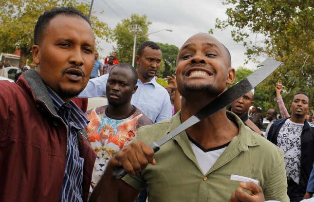 Photos: An anti-immigration march in South Africa sparks violence