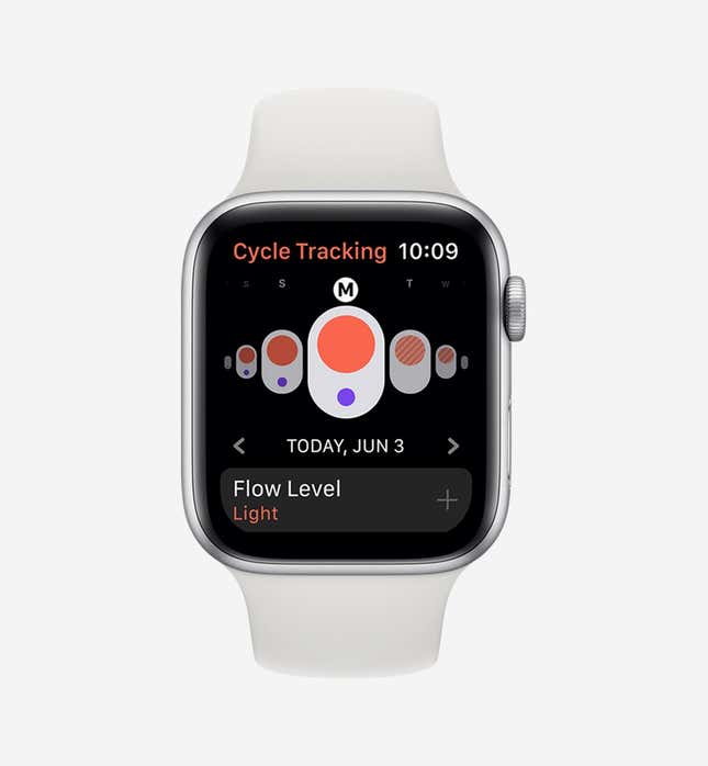Apple’s new menstrual-cycle tracking app.