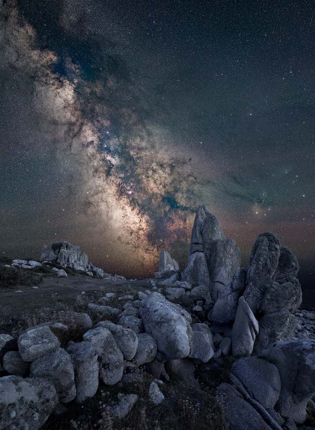 The Milky Way over Sicily.