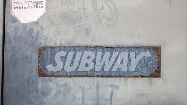 subway sandwich sign