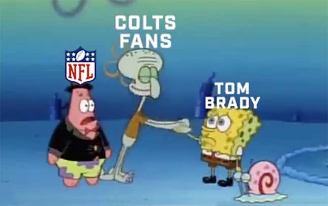 The Colts got SpongeBob in on the act.