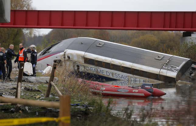 Image for article titled With France’s nerves frayed, a high-speed train derails on a test run, killing seven staff