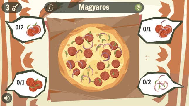 Screenshot of Google doodle's pizza game
