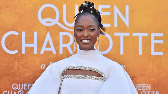 India Amarteifio at the Los Angeles premiere of "Queen Charlotte: A Bridgerton Story"