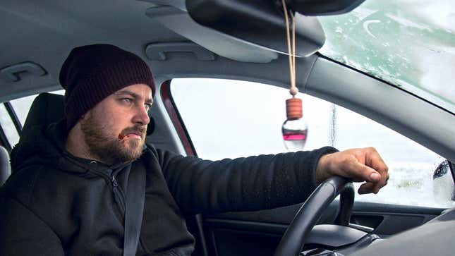 Image for article titled Stranded Driver Kicking Self For Eating Entire Hitchhiker Before Getting Stuck In Snowstorm