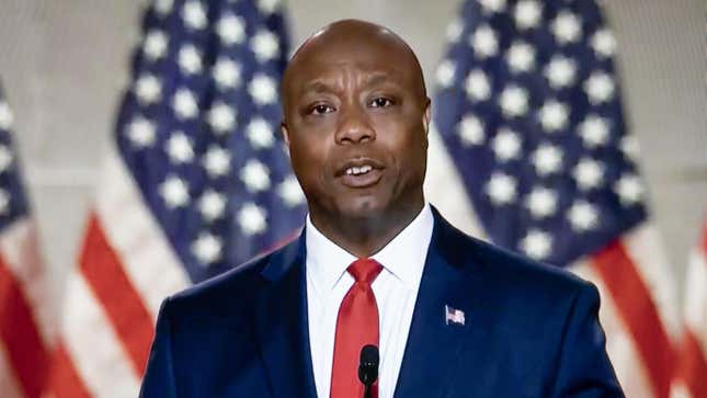 Image for article titled Let&#39;s Revisit How Unhinged Tim Scott Is Now That He&#39;s Running for President
