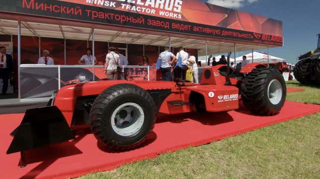 Image for article titled Formula 1 Tractor Brings The Grand Prix Down To The Farm