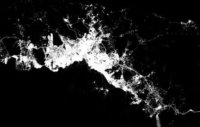 Image for article titled Marvelous footprints of world cities revealed by Foursquare check-ins