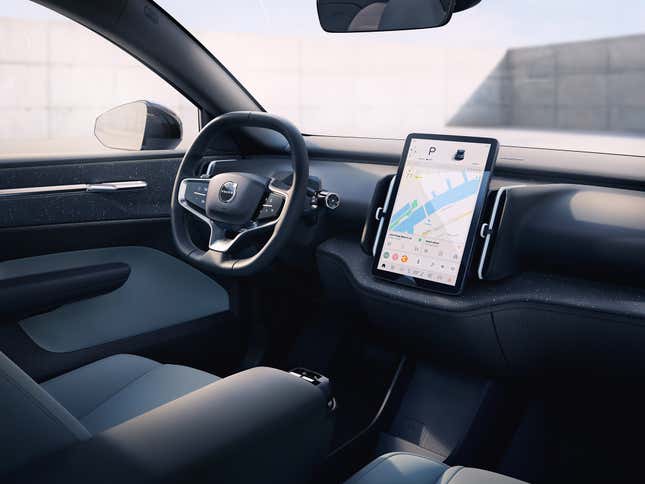 2025 Volvo EX30 interior view of dashboard