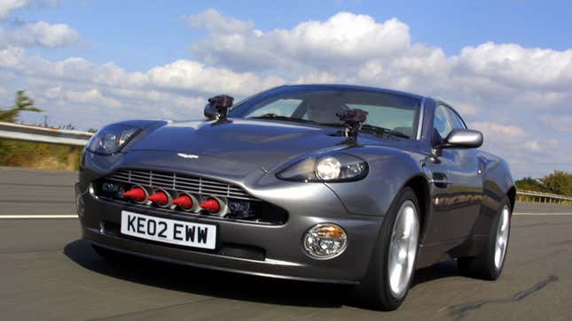 A photo of James Bonds Aston Martin Vanquish from Die Another Day. 