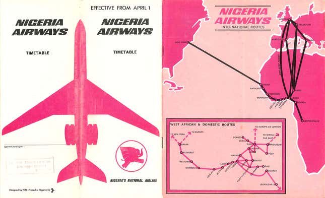 Nigeria Airways 1966 flyer